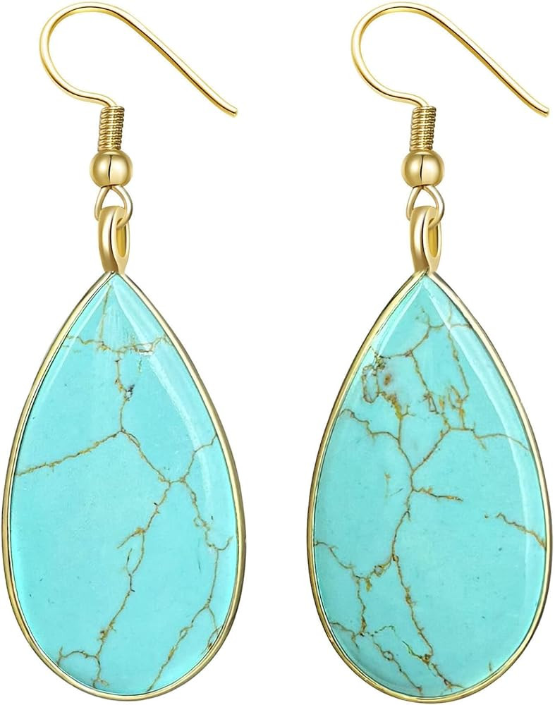 Turquoise Earrings, Gold Dangle Earrings for Women, Boho Earrings for Womens Western Jewelry, Dec... | Amazon (US)