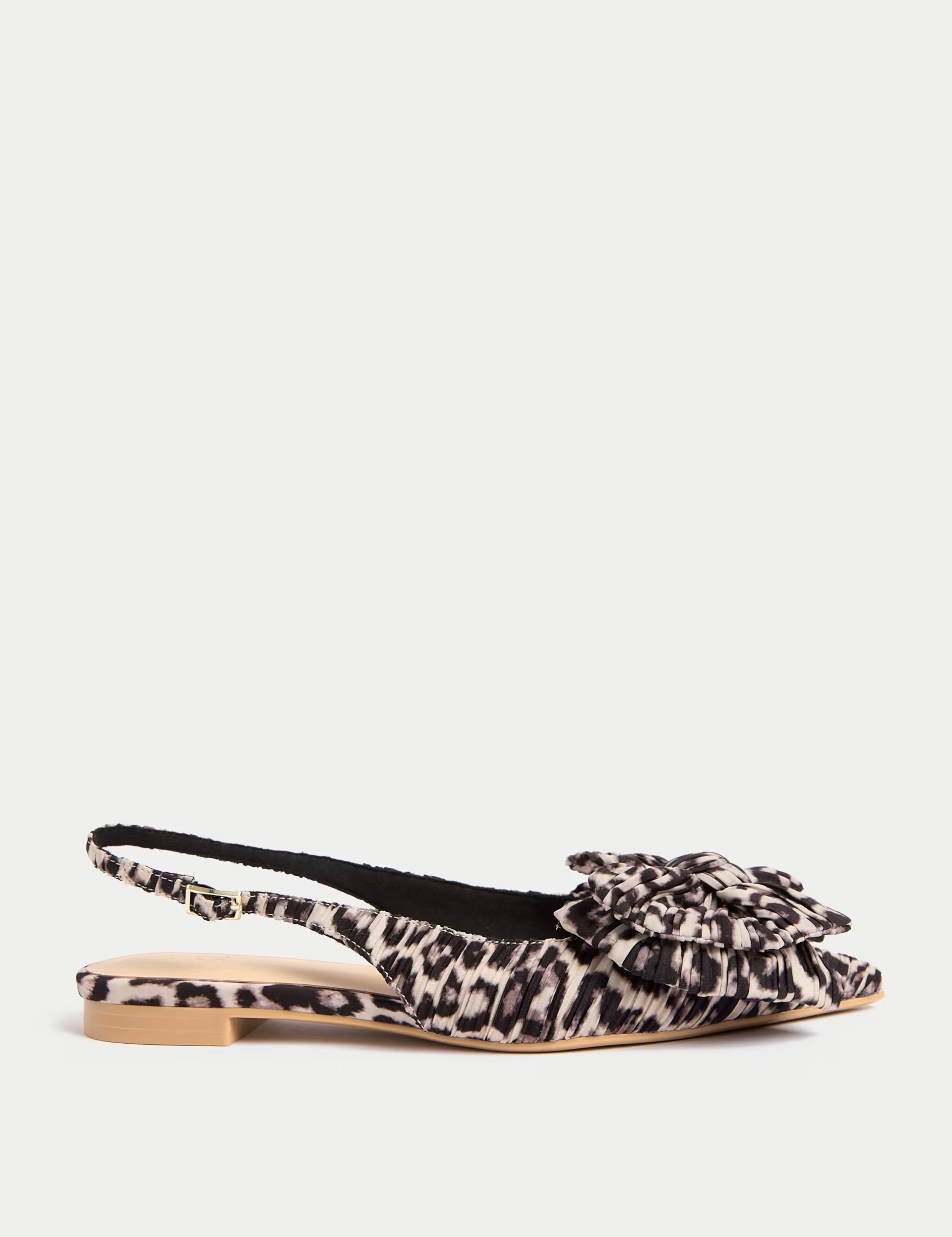 Leopard Print Flat Slingback Shoes | Marks & Spencer (UK)