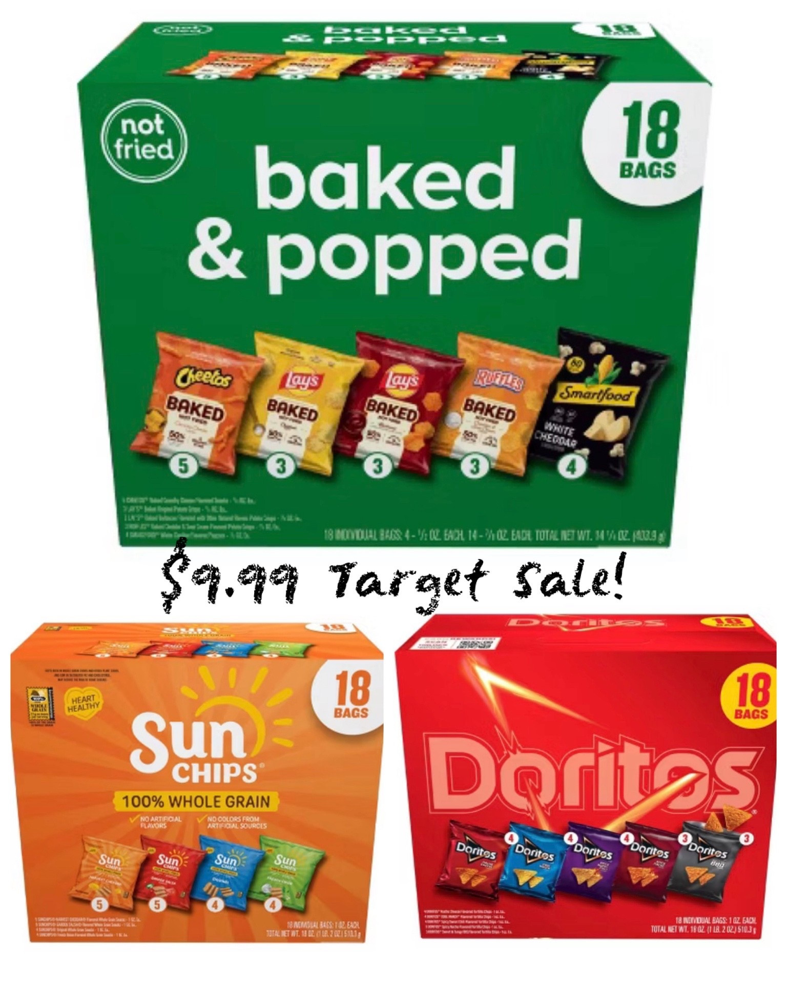 Target has several Frito Lay Variety Packs of chips on sale for only $9.99 today! Many of these are hard to find variety packs, including some that are only available at Target 🎯 Great for grab and go snacks, school lunches, etc. 

#LTKfoodie #LTKKids #LTKSaleAlert