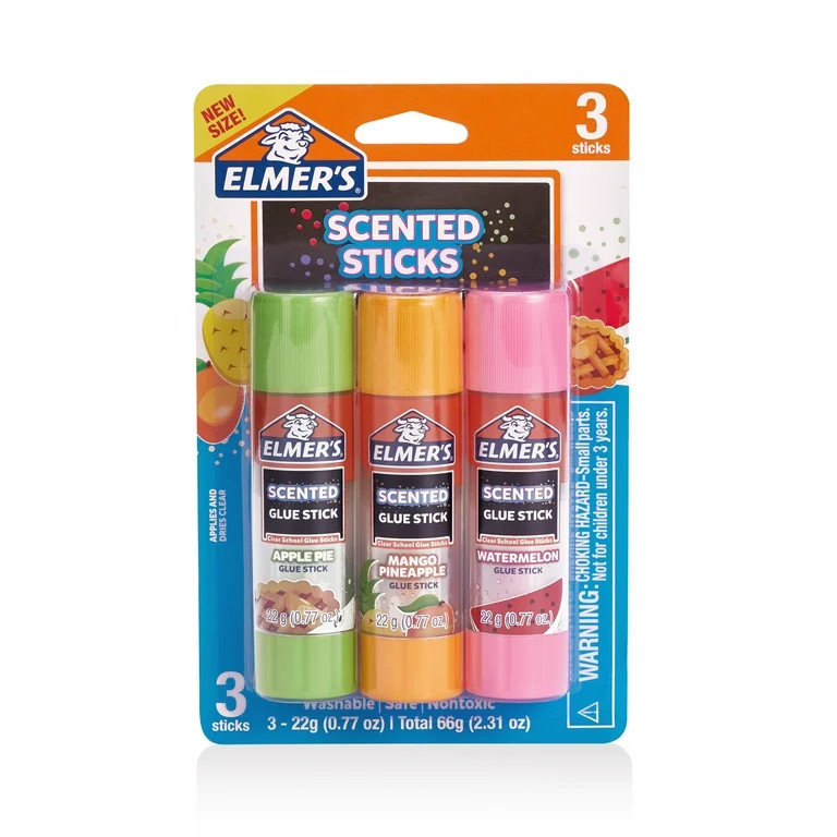 Elmer’s Giant Scented Glue Sticks Variety Pack, 22 Gram, 3 Count | Walmart (US)