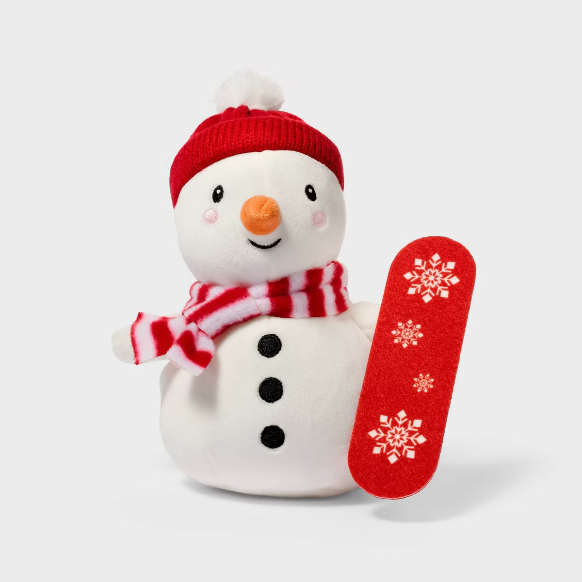 7.5" Snowman with Hat, Scarf and Snowboard Stuffed Animal - Gigglescape™ | Target