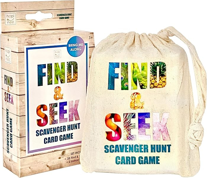 Hapinest Find and Seek Scavenger Hunt Card Game, Indoor Outdoor Activities for Kids Toddler & Fam... | Amazon (US)