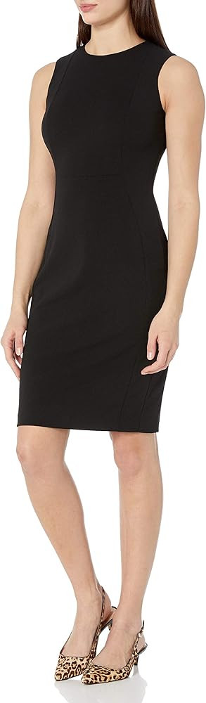 Calvin Klein Women's Sleeveless Scuba Sheath Dress with Princess Seam | Amazon (US)
