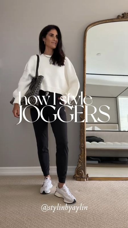 How I style joggers ✨ I’m just shy of 5-7” wearing the size small sweatshirt and XS joggers. My new balance runs true to size and are back in stock! xx

#LTKstyletip #LTKfindsunder100