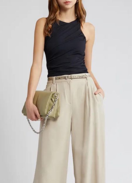 Tank top
Pleated pants 
Pants

Resort wear
Vacation outfit
Date night outfit
Spring outfit
#Itkseasonal
#Itkover40
#Itku

#LTKfindsunder50 #LTKfindsunder100