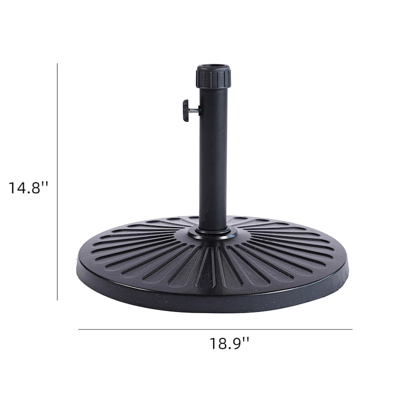 Black Round Umbrella Base, 40lb | At Home