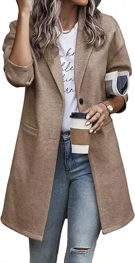 PRETTYGARDEN Women's 2023 Plaid Shacket Jacket Casual Button Wool Blend  Winter Tartan Trench Coat With Pockets 
