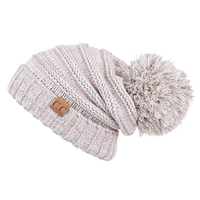 Hatsandscarf CC Exclusives Unisex Oversized Slouchy Beanie with Pom (HAT-6242POM) | Amazon (US)
