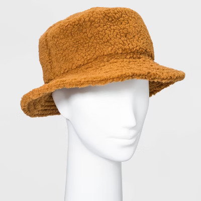 Women's Sherpa Bucket Hat - Camel | Target