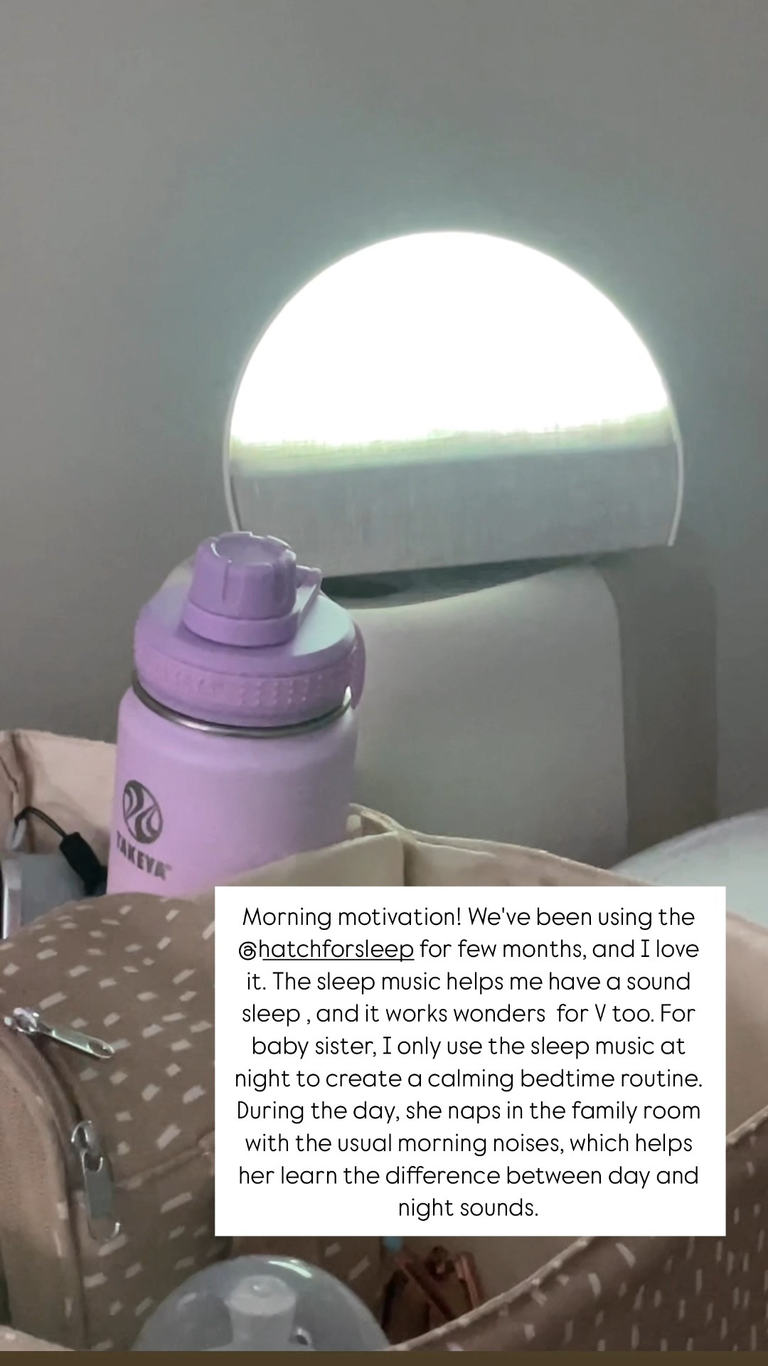 Morning motivation! We've been using the @hatchforsleep for few months, and I love it. The sleep music helps me have a sound sleep , and it works wonders  for V too. For baby sister, I only use the sleep music at night to create a calming bedtime routine. During the day, she naps in the family room with the usual morning noises, which helps her learn the difference between day and night sounds.

#LTKFamily #LTKBaby #LTKHome