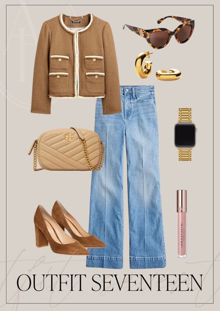 Everyday fall outfit idea. I love these wide leg jeans and lady jacket. 

#LTKSeasonal #LTKworkwear #LTKstyletip