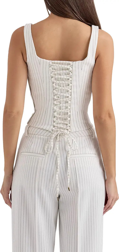 HOUSE OF CB Selma Lace-Up Corset Top | Nordstrom | Nordstrom