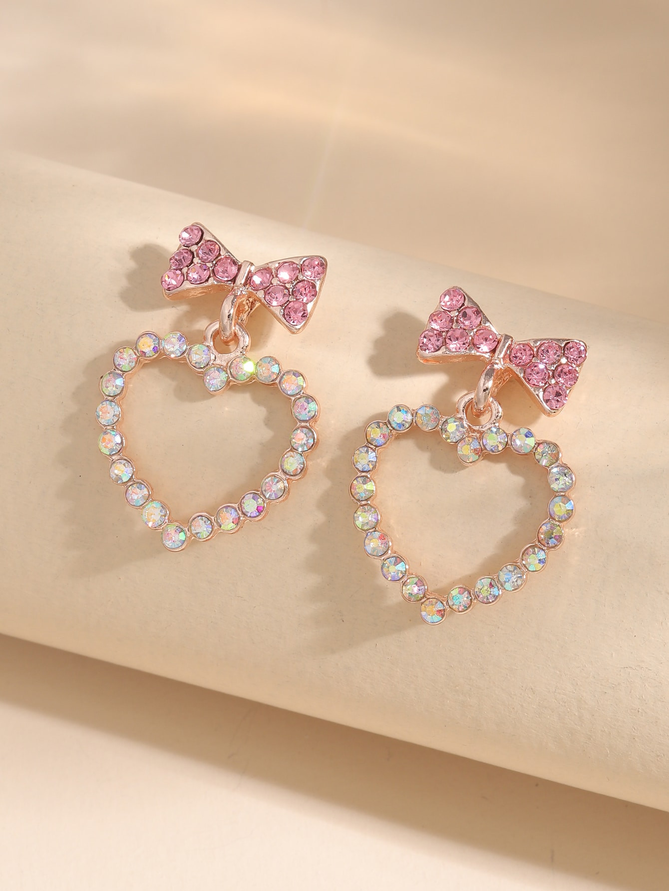 Heart & Bow Decor Drop Earrings | SHEIN