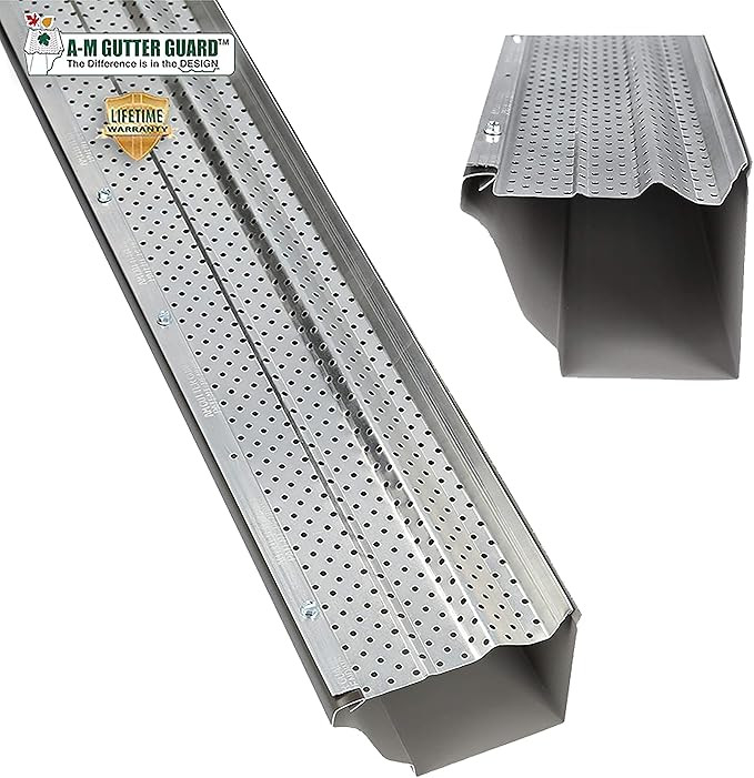 A-M Gutter Guard - Heavy Duty Lifetime Quality Aluminum Leaf & Debris Protection for 5-inch and 6... | Amazon (US)