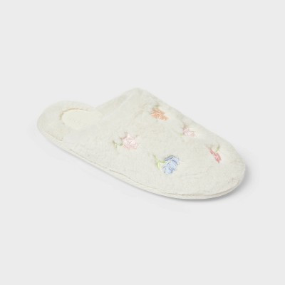 Women's Emily Scuff Slippers - Auden™ Ivory L | Target