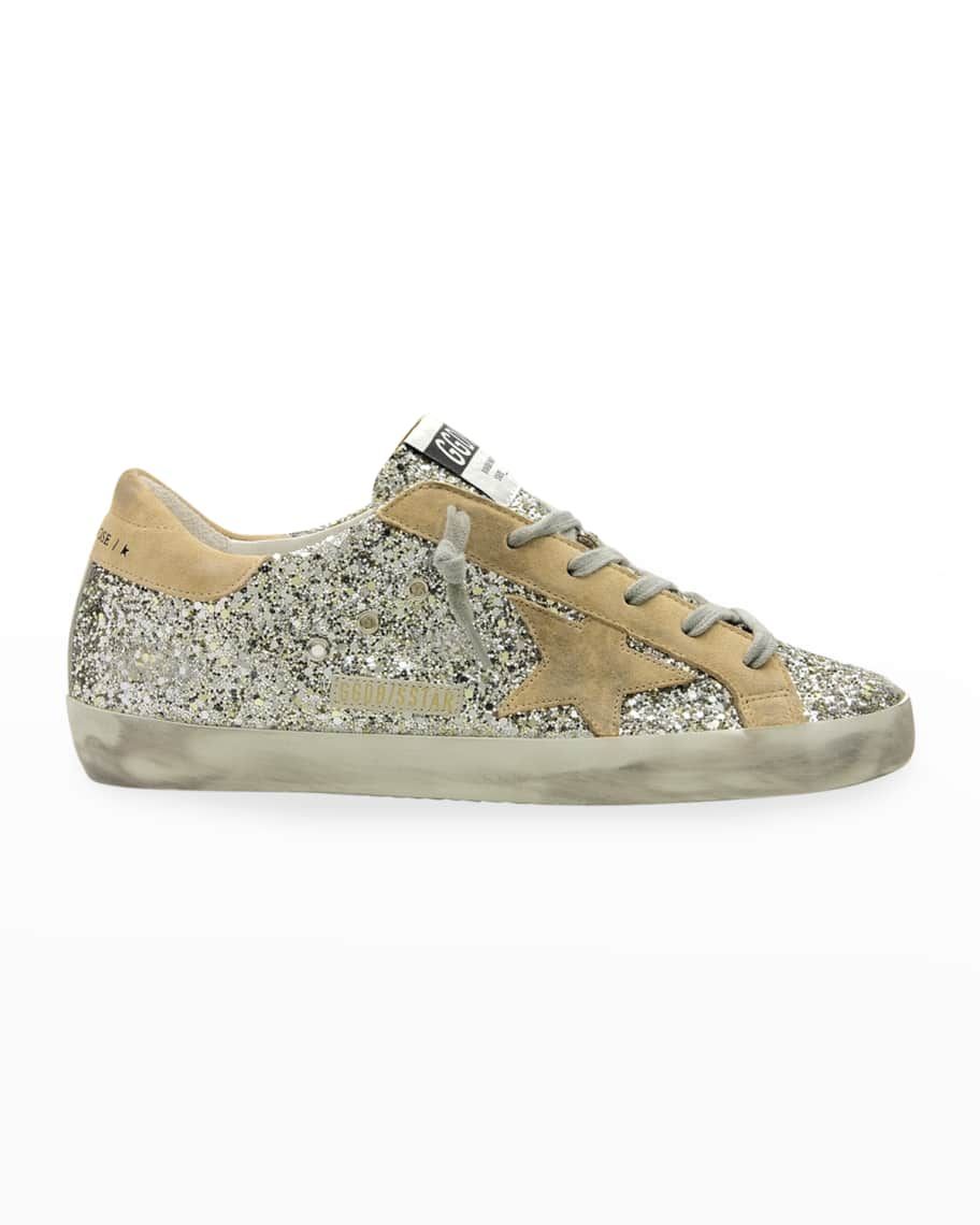Superstar Glitter Suede Sneakers | Neiman Marcus