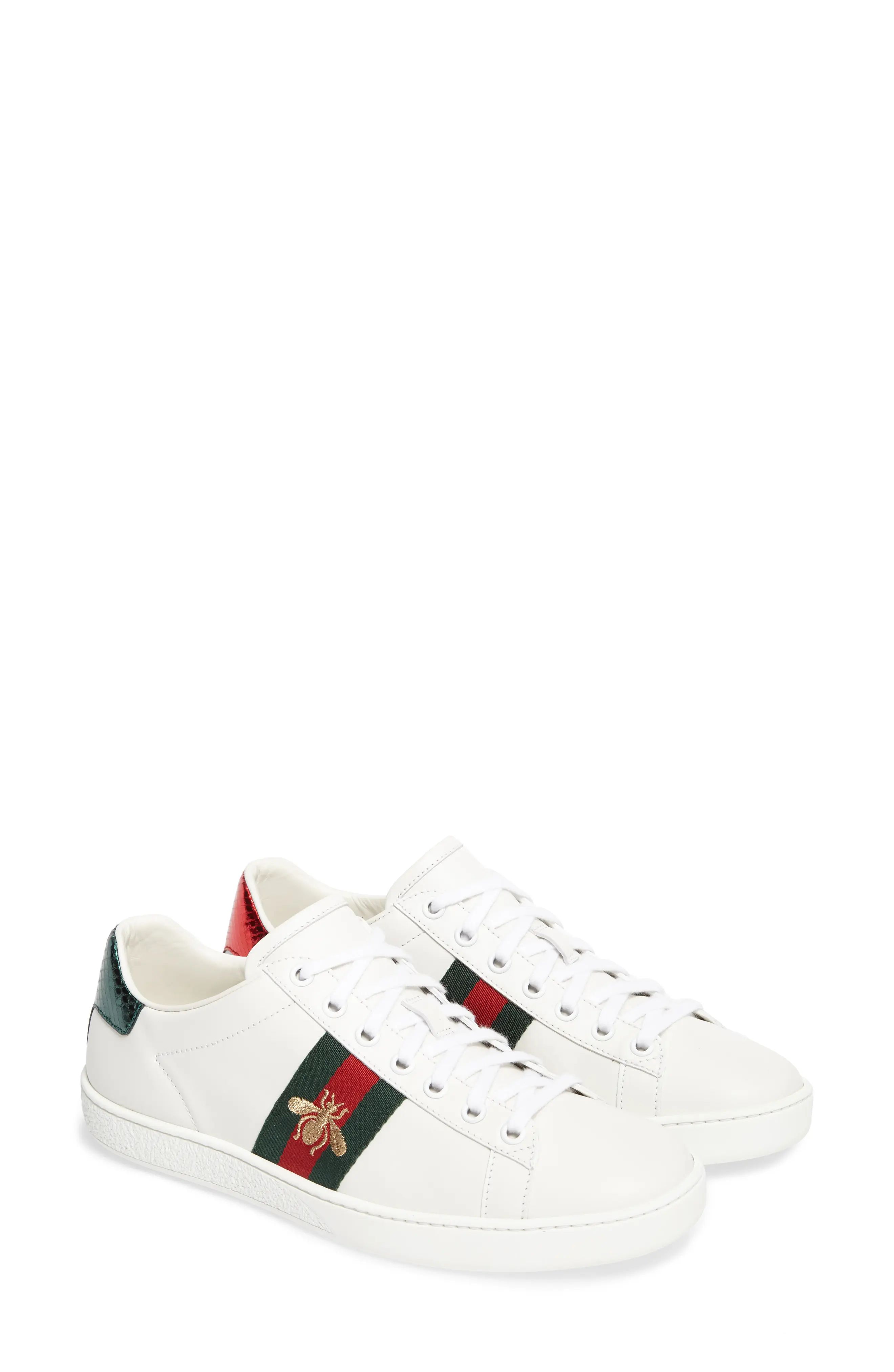 Women's Gucci New Ace Sneaker, Size 9.5US - White | Nordstrom