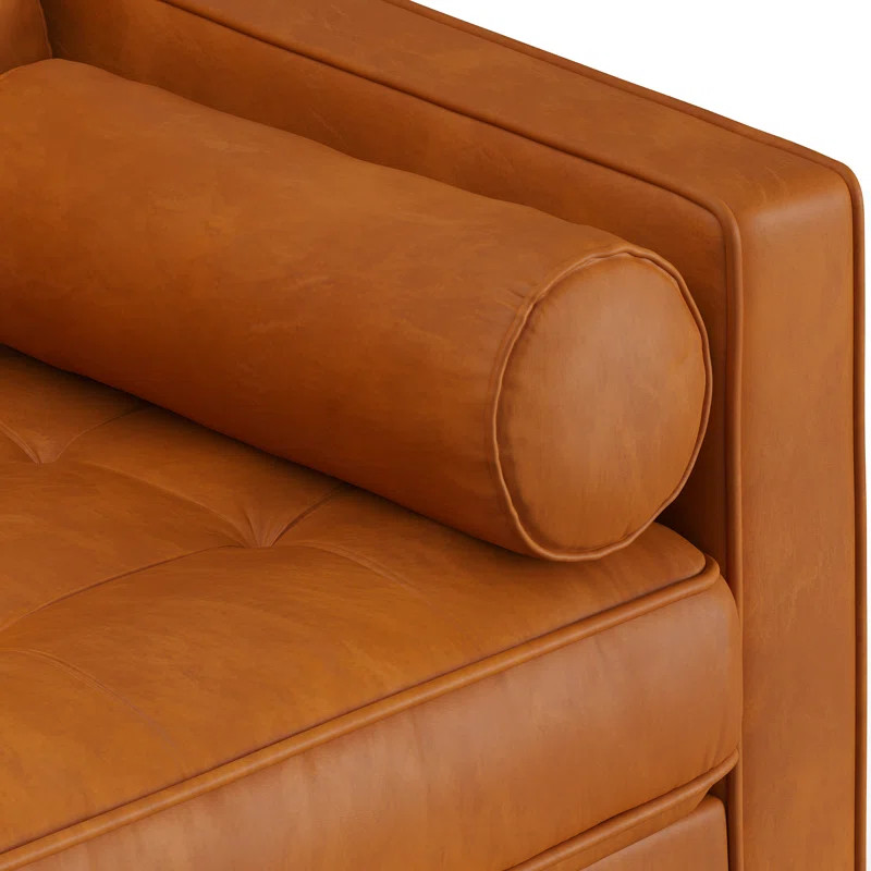 Geo 84" Genuine Leather Sofa | Wayfair North America