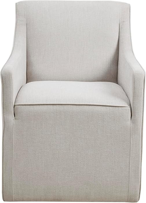 Madison Park Charlotte Dining Chair with Hidden Casters, Accent Chair 20" Thick Seat Cushion, Uph... | Amazon (US)