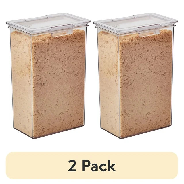 (2 pack) The Home Edit Large Food Storage Canister 9"x6"x4", Clear | Walmart (US)
