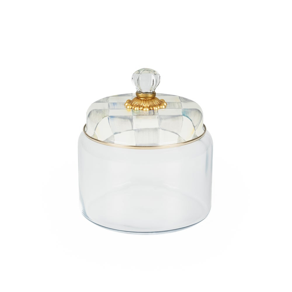Sterling Check Medium Kitchen Canister | MacKenzie-Childs