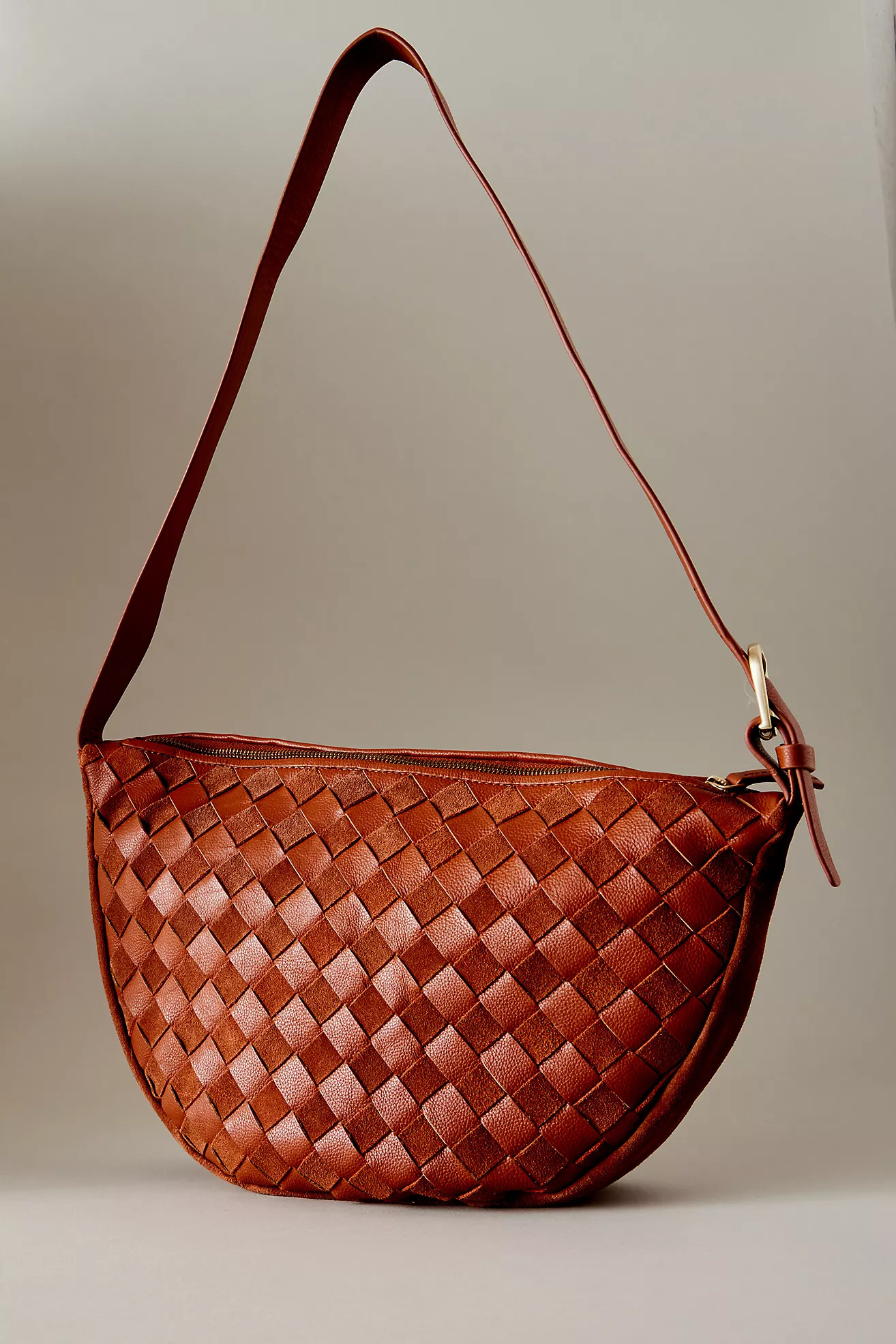 Check Leather Crossbody Bag | Anthropologie (UK)