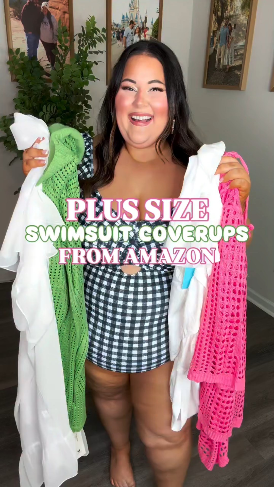 Plus size swimsuit coverups! ☀️💗I’m in the XXL or 18 in everything! Also LOVE the gingham swimsuit that I’m wearing!! It’s so comfortable and the flutter sleeve is such a girly touch!!! 😍🙌🏻

#LTKPlusSize #LTKMidsize #LTKSeasonal