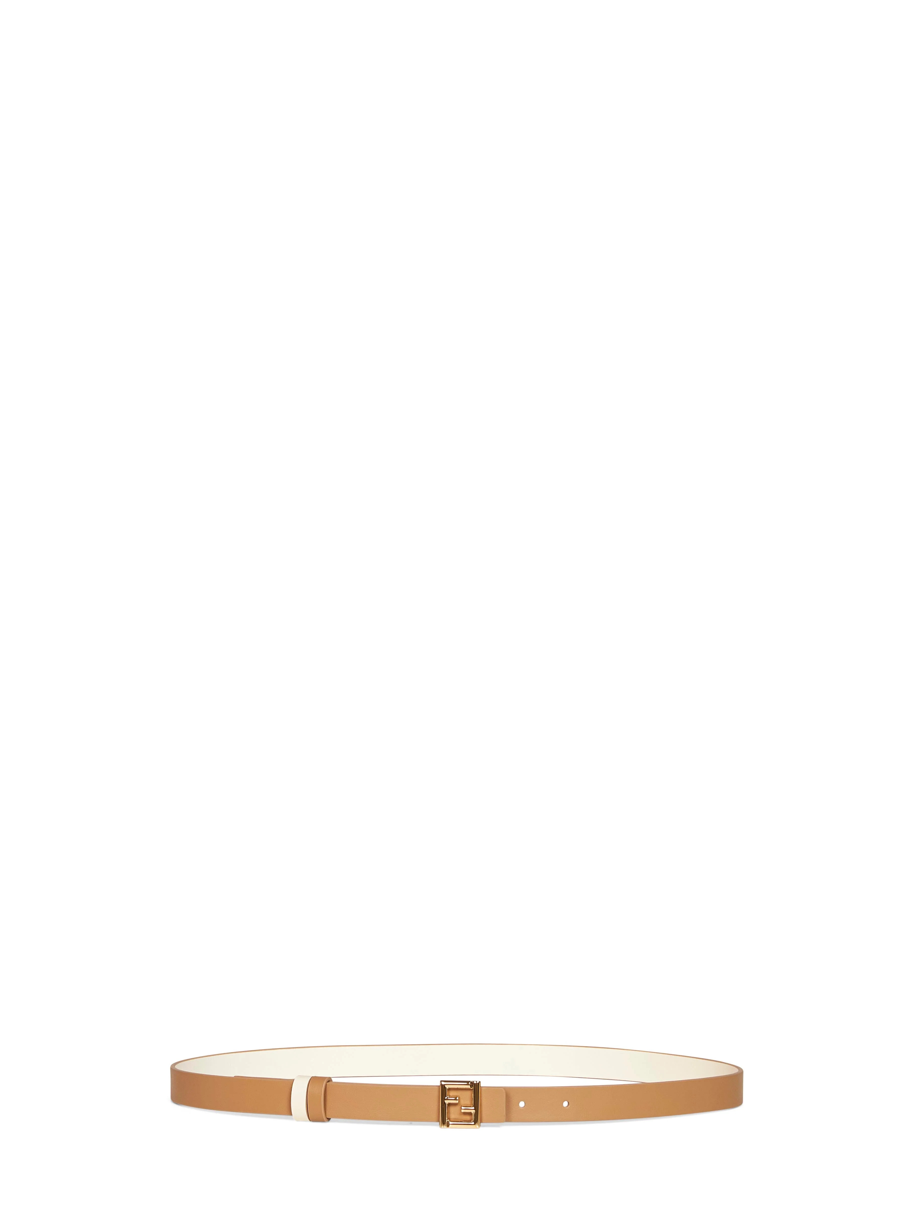 Fendi Reversible Leather FF Belt — Beige - 75 | Italist Inc.