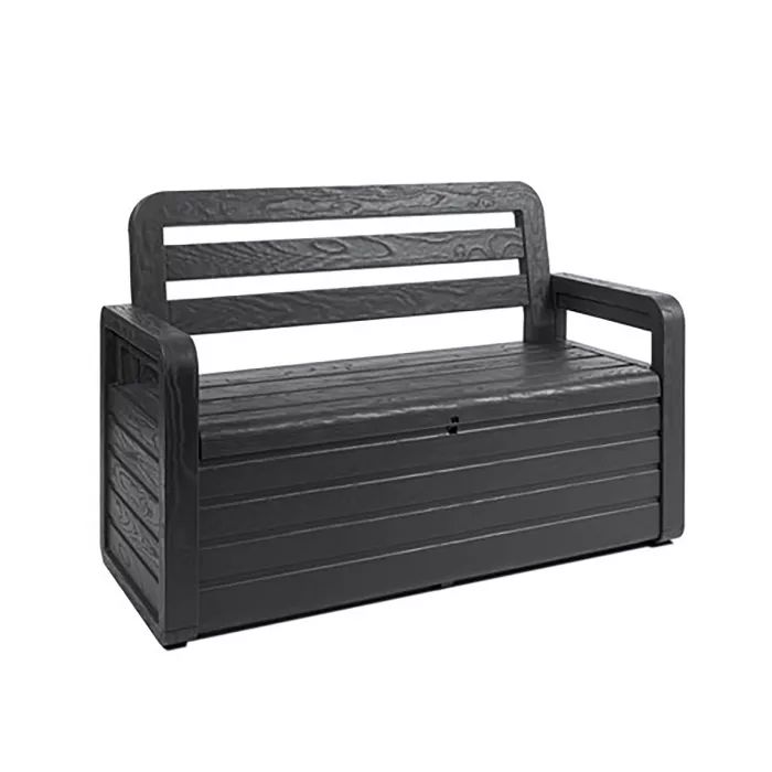 Toomax Foreverspring UV Weather Resistant Lockable Box Chest Bench for Outdoor Pool Patio Furnitu... | Target