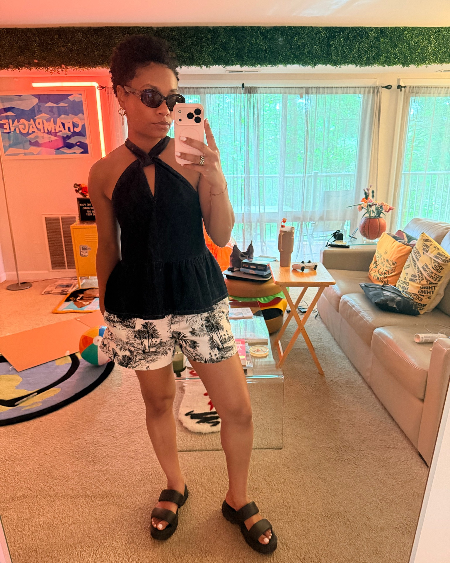 Spring Saturdays: what I wore to a block party and graduation party! Love this denim top and how comfy it is. I paired it with the printed shorts for a fun and easy look! 

Wearing a small in the top and a 6 in the shorts. I’d recommend sizing up in the shorts!

#LTKootd #LTKgrwm #LTKSeasonal
