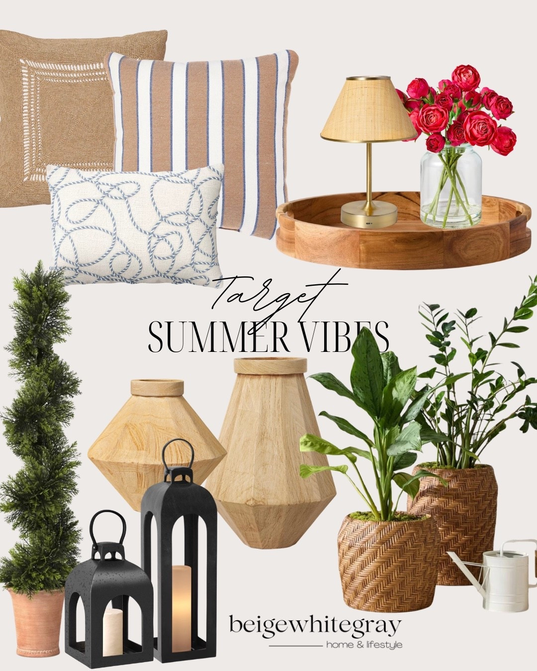 Summer at Target is looking extra good this year ☀️ Sharing a few pieces that instantly make your home feel lighter, cozier, and ready for the season — think relaxed textures, timeless neutrals, and effortless summer styling. From decor to entertaining finds, these are giving elevated designer vibes without the designer price tag.

Target home, summer decor, coastal transitional style, designer look for less, neutral home decor, cozy home styling, summer hosting, earthy home decor, Studio McGee inspired, McGee & Co style, Amber Interiors inspire