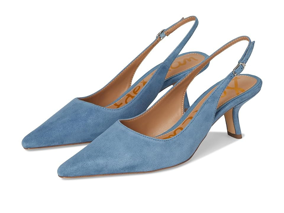 Sam Edelman Bianka Sling Women's Shoes Blue Agate: 5 M, Synthetic | Zappos.com