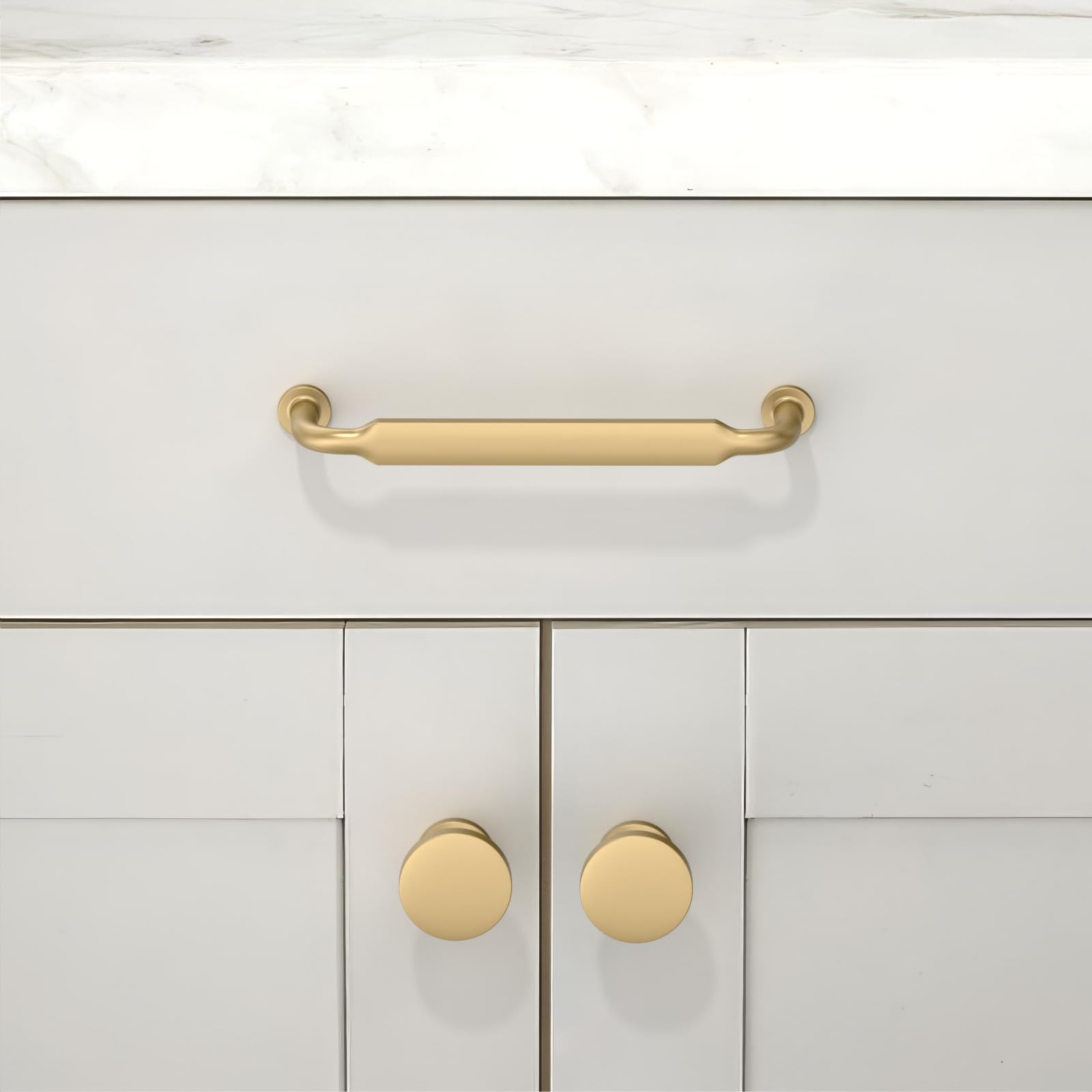 10 Pack Champagne Bronze Cabinet Pulls 5 Inch(128mm) Kitchen Cabinet Handles Solid Zinc Alloy Cab... | Amazon (US)