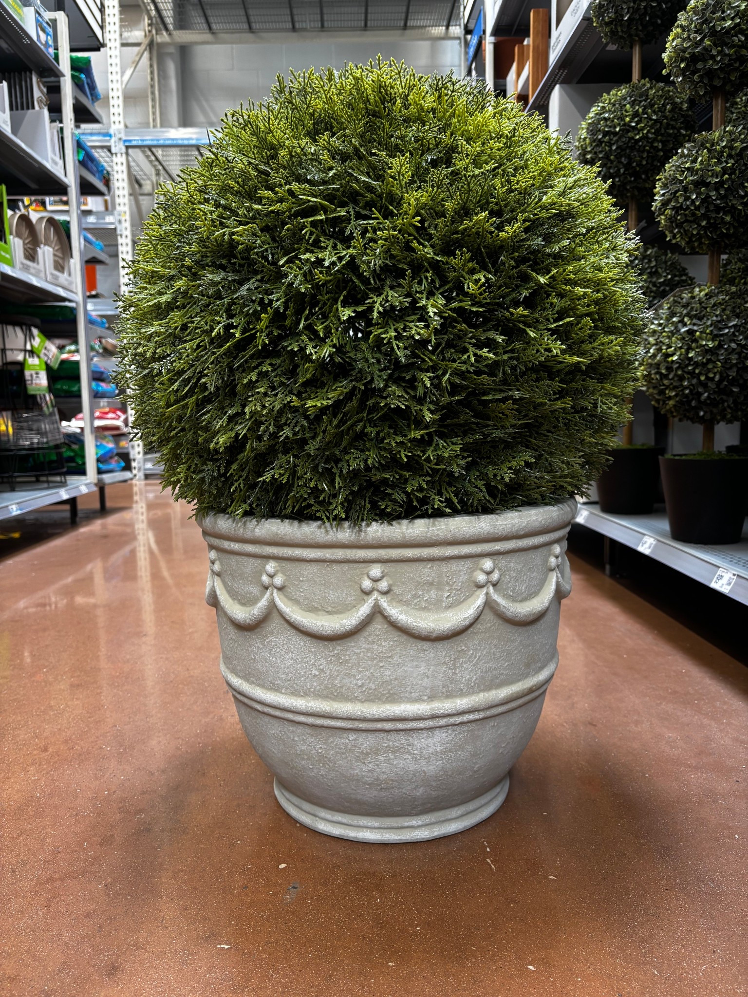 I love this jumbo evergreen ball! Paired perfectly with this planter from both My Texas house 

#LTKSeasonal #LTKFindsUnder100 #LTKHome