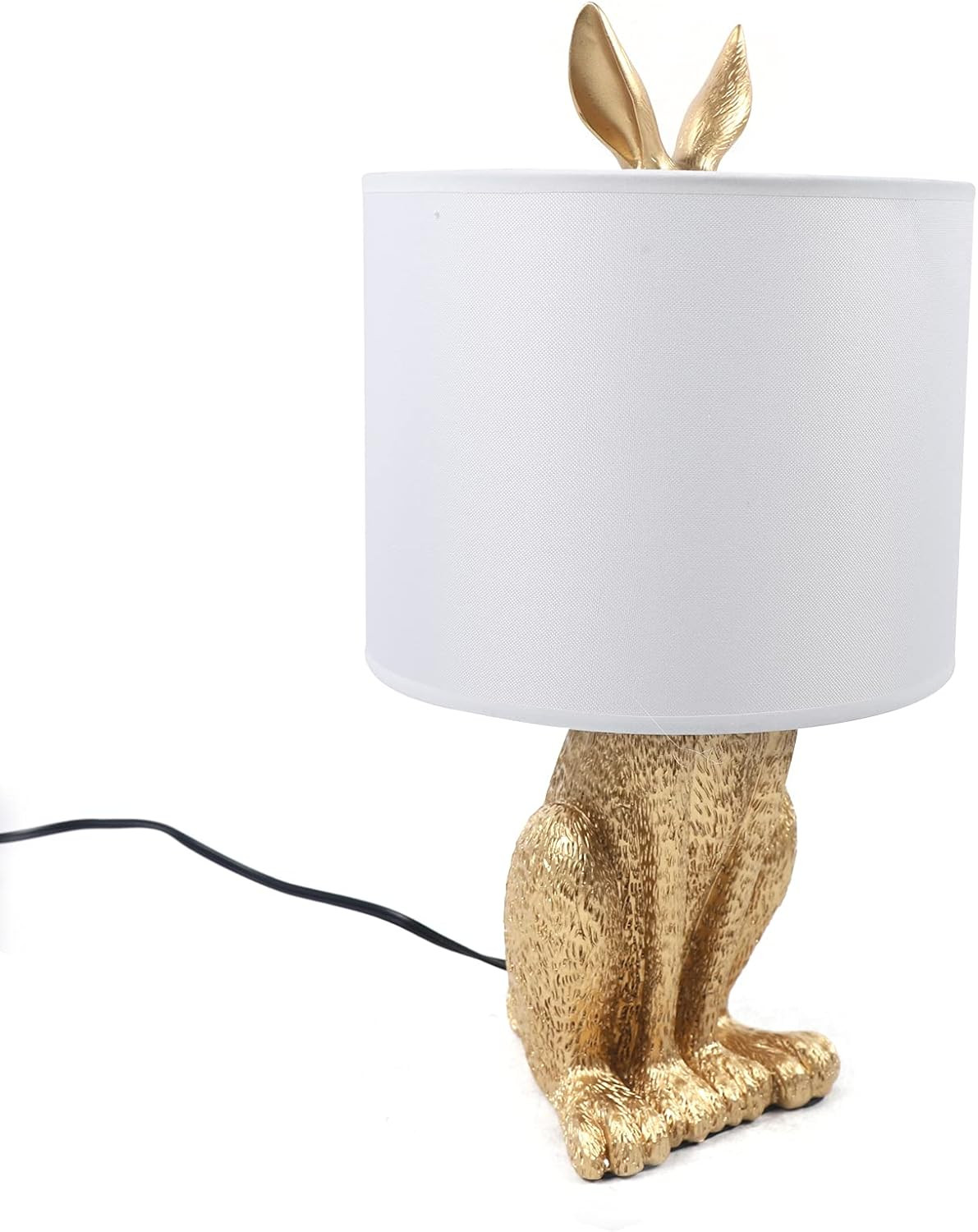 TFCFL Modern Golden Rabbit Table Lamp 110V with E26 Bulb Base Bedroom Bedside Lighting Fixtures f... | Amazon (US)