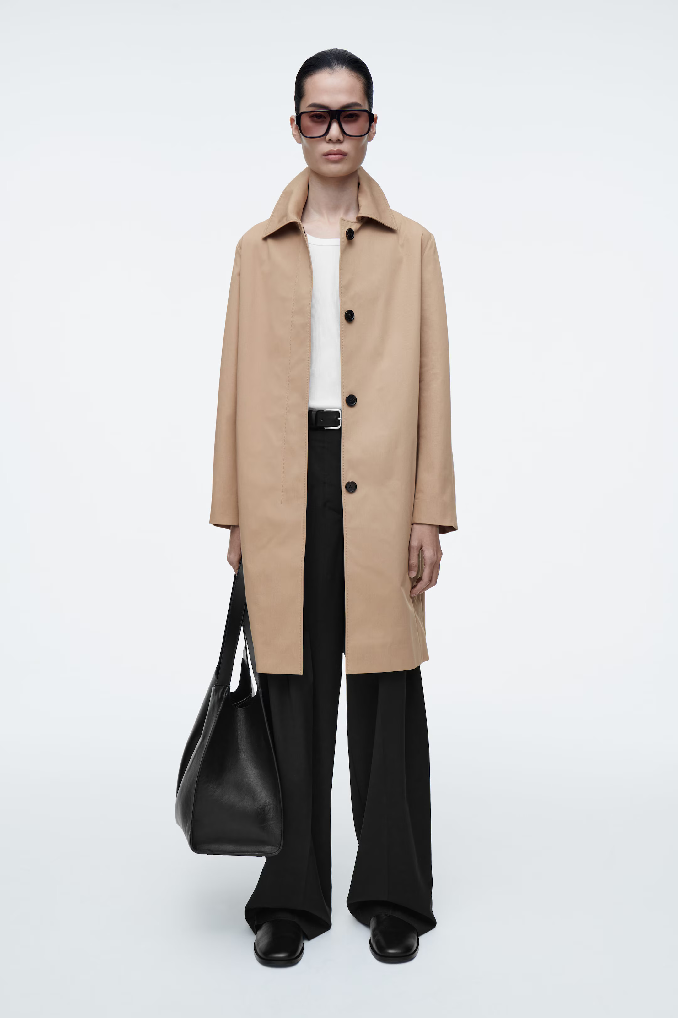 COTTON CAR COAT - BEIGE | COS | COS (EU)