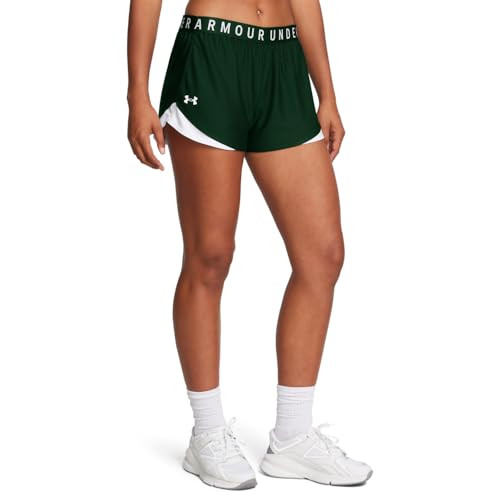 Under Armour Women's Play Up 3.0 Shorts, (301) Forest Green/White/White, X-Small | Amazon (US)