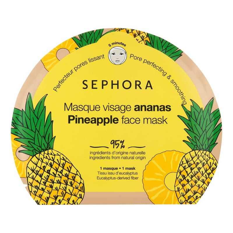 SEPHORA COLLECTION Face Sheet Mask Pineapple face mask - Pore Perfecting & Smoothing | Sephora UK