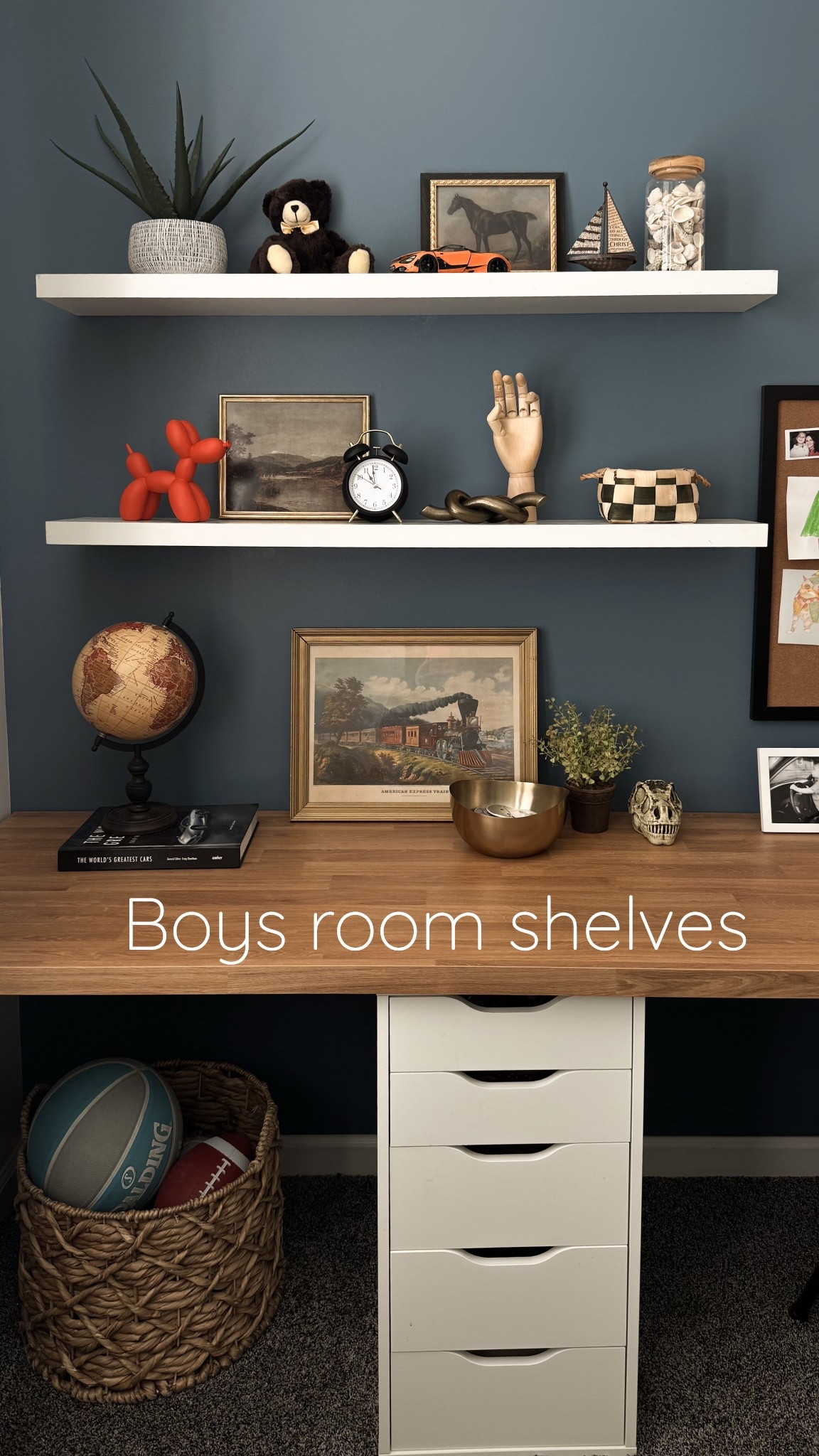 Shelf styling for boy bedroomm

#LTKHome #LTKFindsUnder50 #LTKKids