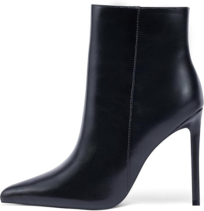 Elisabet Tang Women Heeled Ankle Booties,Sexy Pointed Toe 4 inch Stiletto High Heel Fashion Ankle... | Amazon (US)