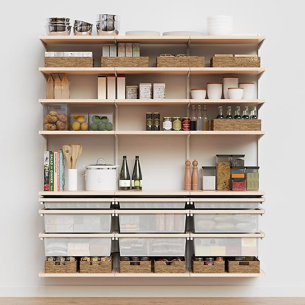 Decor+ by Elfa 6' Reach In Pantry | The Container Store