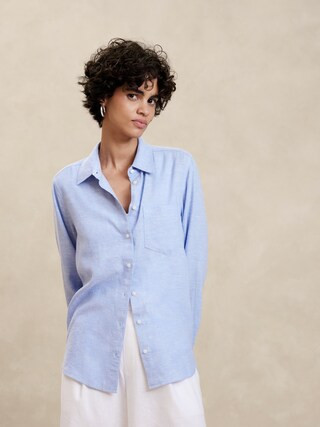 Classic Linen-Blend Shirt | Banana Republic Factory