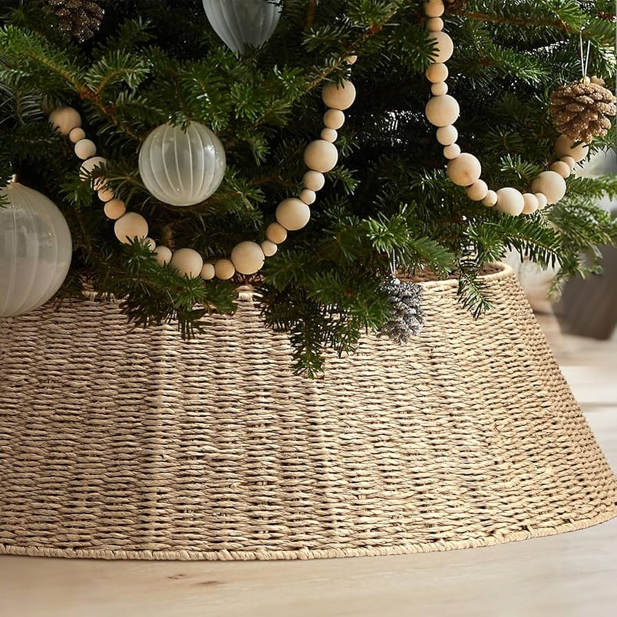 Hommtina Christmas Tree Collar- 42",Christmas Tree Base Christmas Basket Collar for Home, Living ... | Amazon (US)