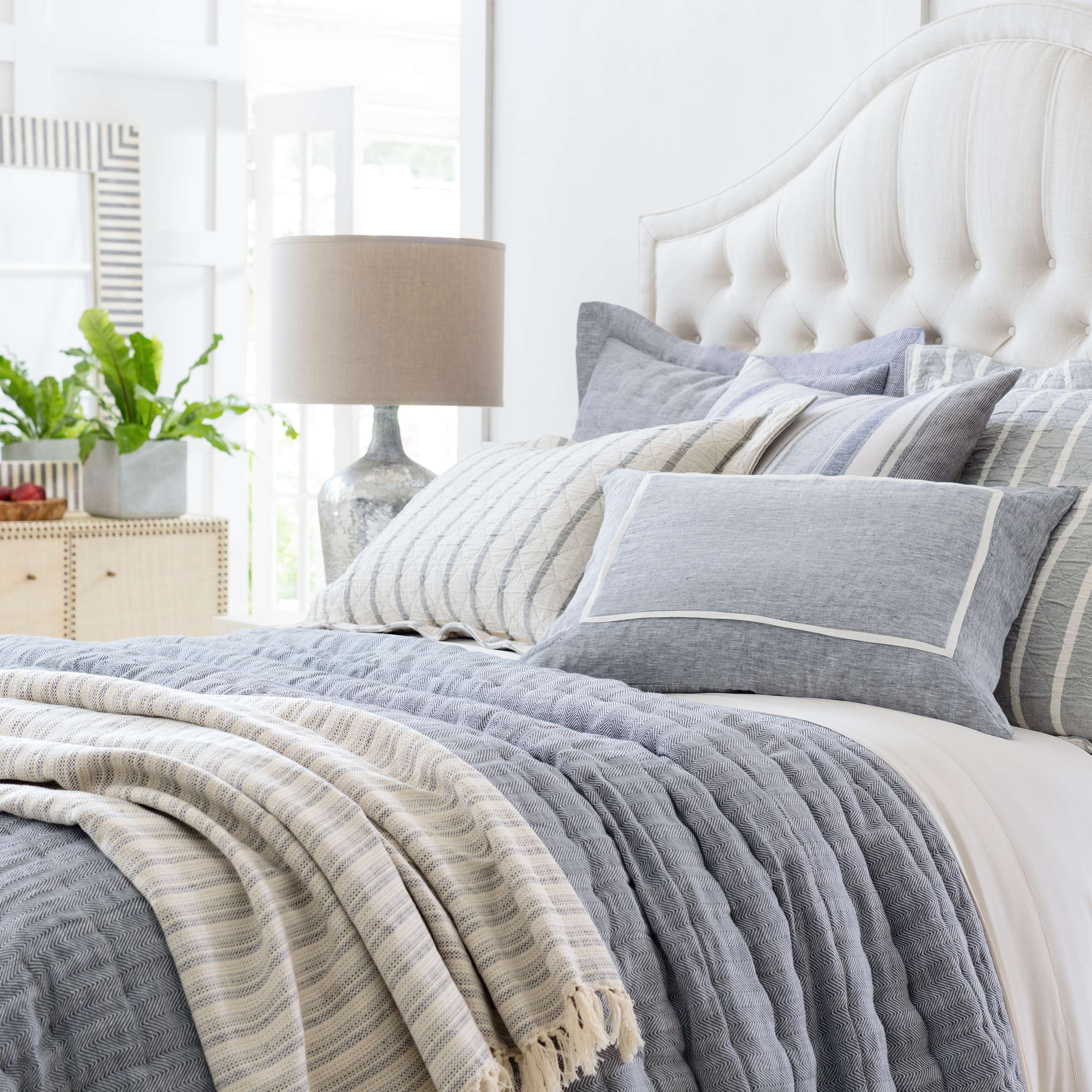 Brussels Indigo Quilt | Annie Selke