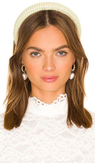 All Over Pearl Alice Headband in Ivory | Revolve Clothing (Global)