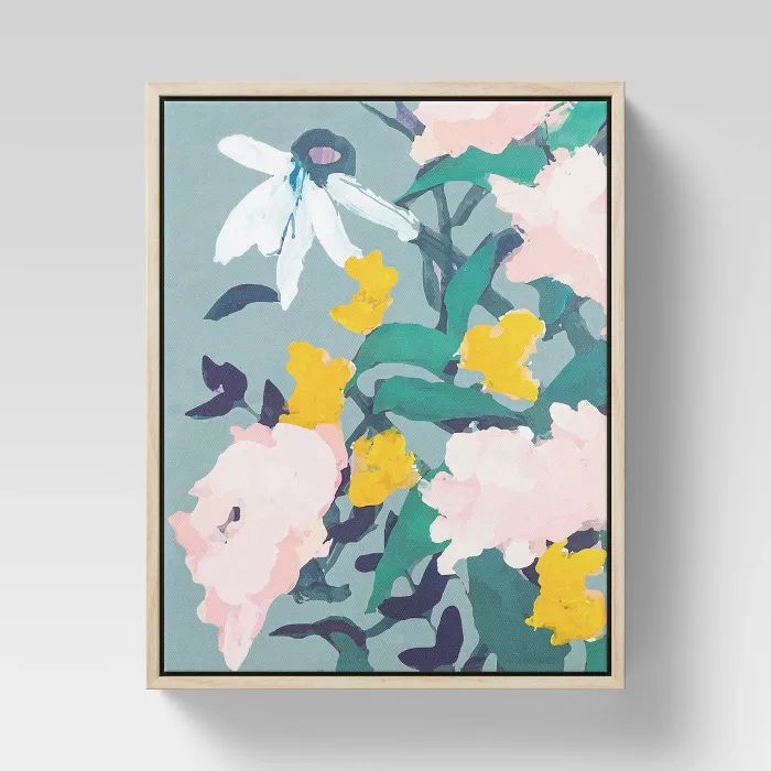 8" x 10" Green Floral Framed Canvas - Opalhouse™ | Target