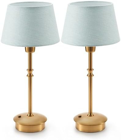 UMEXUS Small Cordless Lamp Rechargeable Table Lamps Set of 2, Dimmable Battery Operated Lights, P... | Amazon (US)