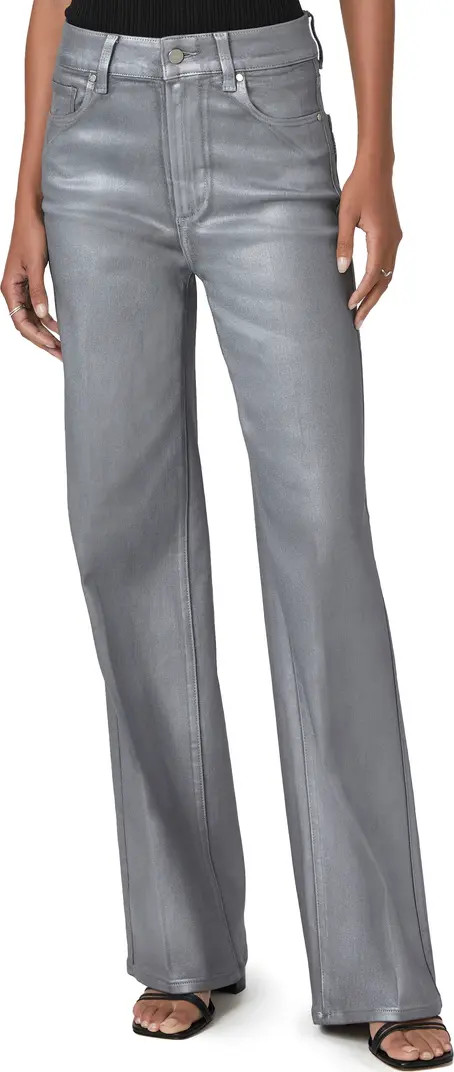 PAIGE Sasha Coated High Waist Wide Leg Jeans | Nordstromrack | Nordstrom Rack