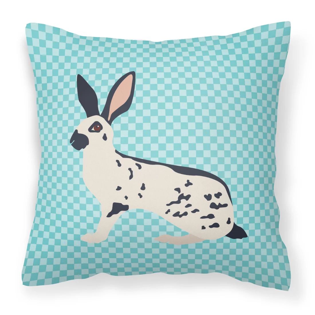 English Spot Rabbit Blue Check Fabric Decorative Pillow - Walmart.com | Walmart (US)