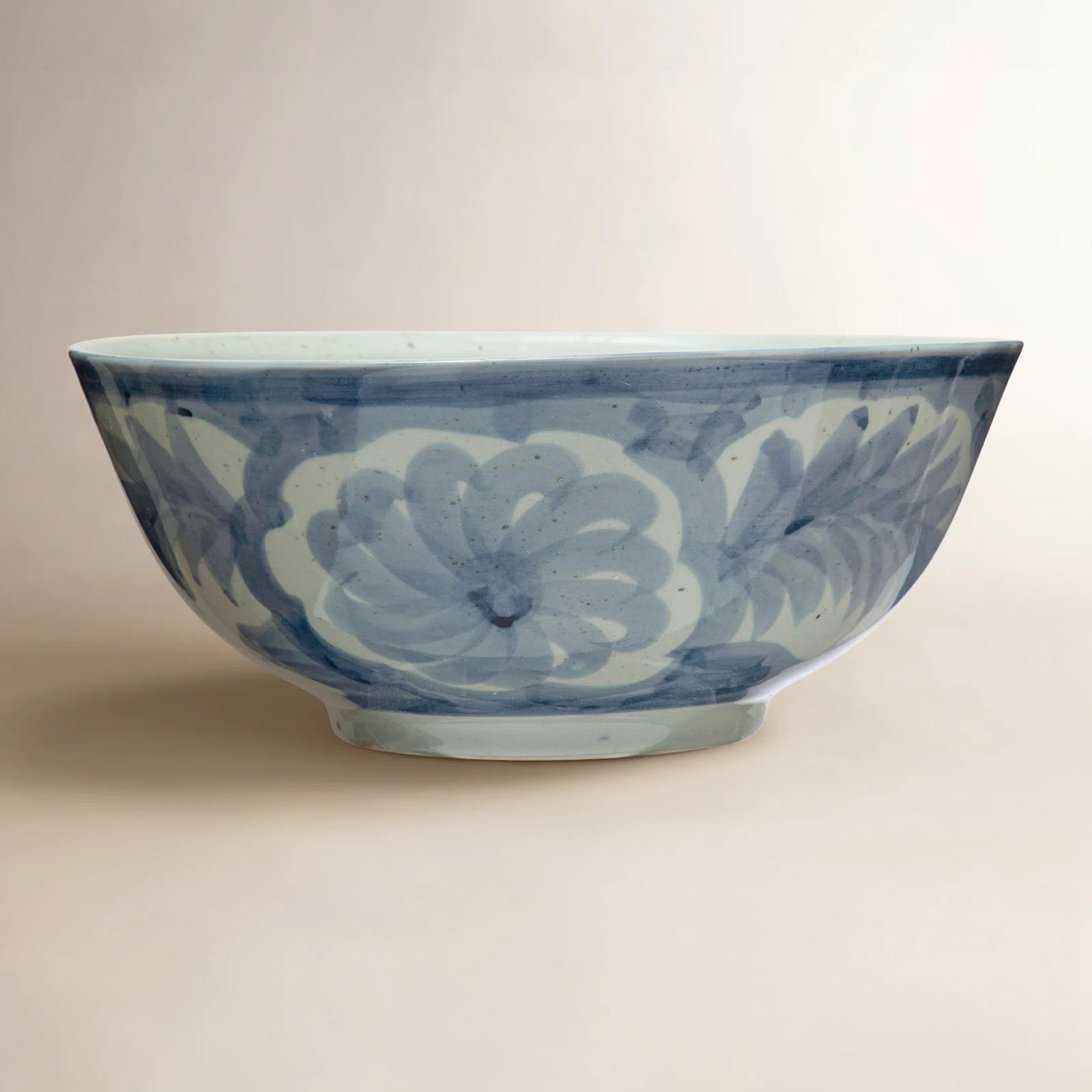 Caspen Hand Painted Stoneware Bowl with Floral Design | Wayfair North America